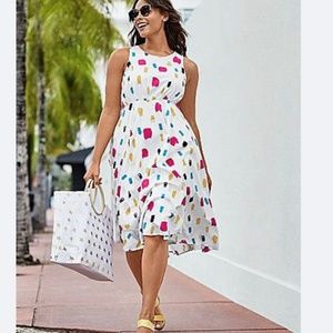 NWT Lane Bryant Paintbrush Sleeveless Dress - 18
